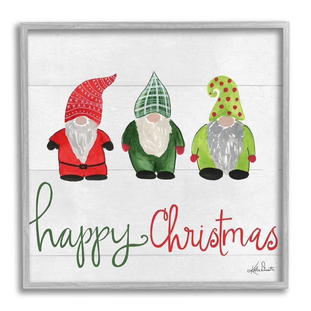 9975 Happy Christmas Jolly Holiday Gnomes Patterned Hats, Design by Katie